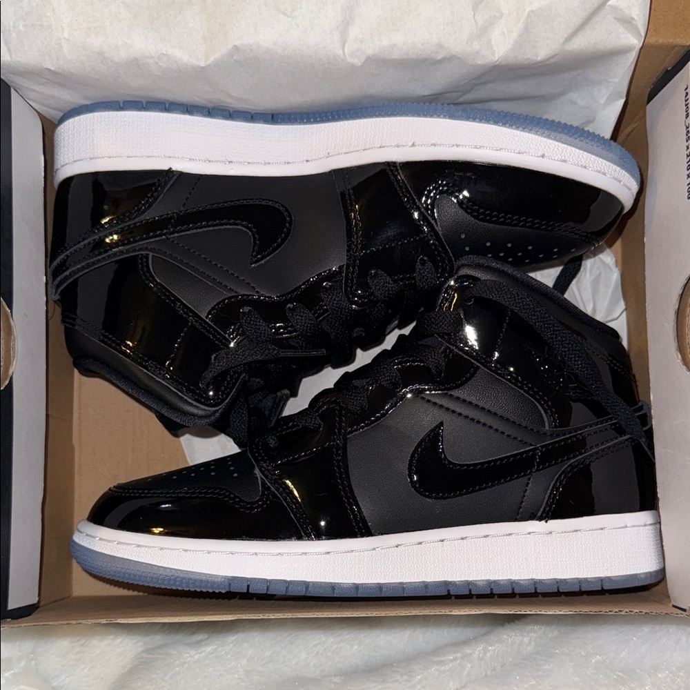 Nike Air Jordan Glossy Black Sneakers